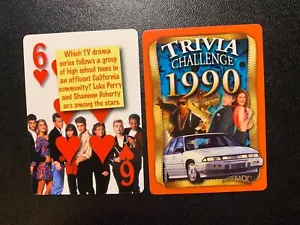 Scambio carte da gioco BEVERLY HILL 90210 1990 CURIOSITÀ SEI DI CUORI - Foto 1 di 1