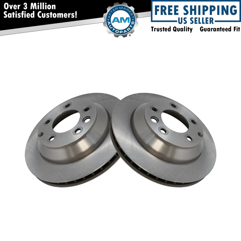 Brake Rotor Rear Pair Set LH RH for Audi Q7 Porsche Cayenne VW Touareg - Image 1 of 4