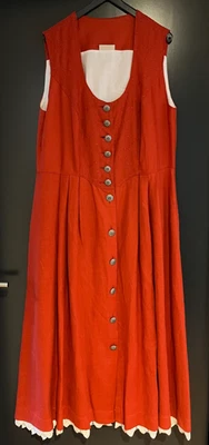 Damen Trachten Dirndl ärmellos Rot ca. Gr. 44 v. C&A - Bild 1 von 2