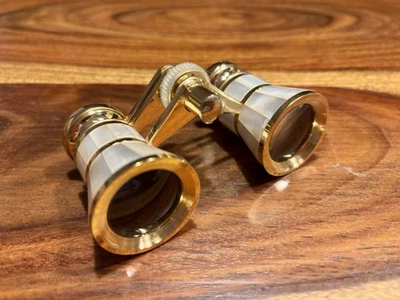 Vintage Opernglas vergoldet – echtes Perlmutt – Japan JB/JE – Sammlerstück - Bild 1 von 4