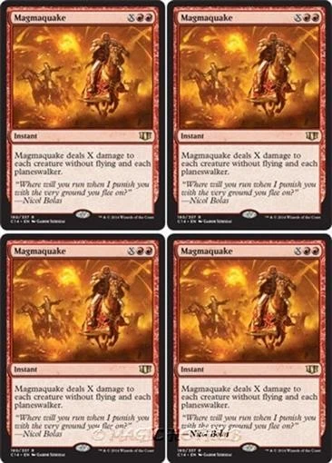4x MAGMAQUAKE Commander 2014 MTG Red Instant Rare - Image 1 of 1
