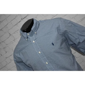 Polo Ralph Lauren Shirt Mens Size 2XL Classic Fit Dress Blue Plaids Short Sleeve - Picture 1 of 6