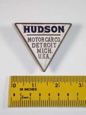 Raro 1923-1926 Hudson Motor Car Super Six Radiador Emblema Automotriz Insignia Logo Foto 1 de 4