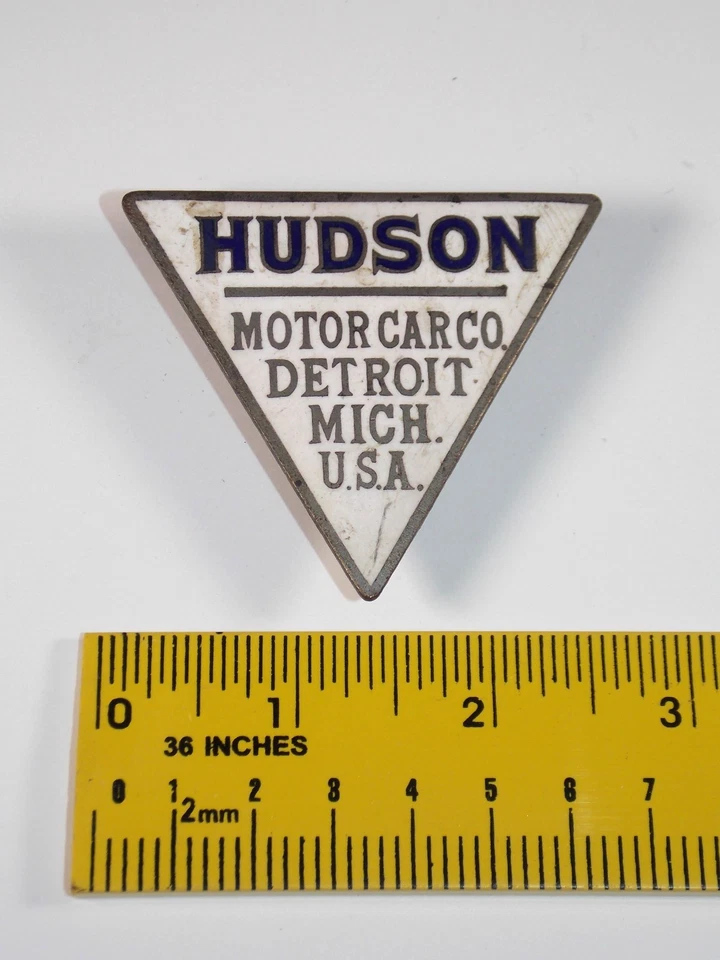 Raro 1923-1926 Hudson Motor Car Super Six Radiador Emblema Automotriz Insignia Logo Foto 1 de 4