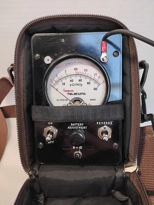 Simpson Teledata 8455A Line Loop Ohm Tester/Meter Test Leads & Case USA,Untested - Image 1 of 3