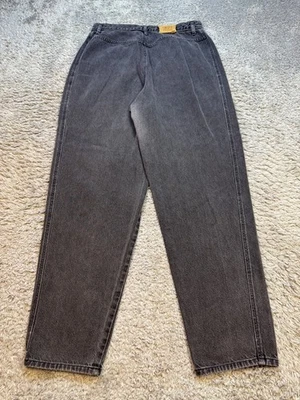 Liz Claiborne Jeans Women 16 Black High Rise Taper Bareback Liz Wear Denim Vtg - Image 1 of 4