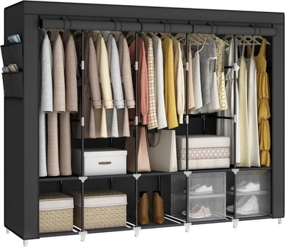 Armario ropero portátil de 83 pulgadas para colgar ropa - Image 1 of 4