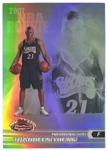 2007 Stadium Club Refractor #112 Thaddeus Young RC Philadelphia 76ers /999 - Picture 1 of 2