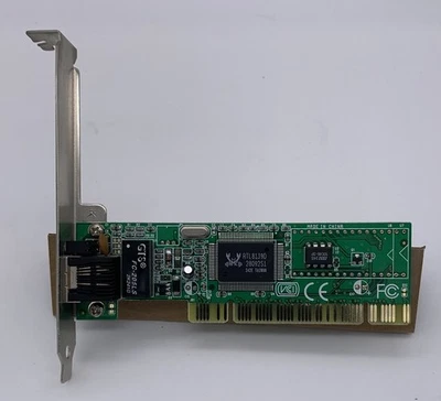 Realtek RTL8139D 10/100 PCI Network Interface Card (NIC, Ethernet, LAN, RJ45) - Image 1 of 2