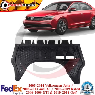 Protector contra salpicaduras de motor para Volkswagen Jetta 2005-14 / Audi A3 2006-13 / Golf 10-14 Foto 1 de 4