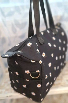 Bolso de Lona Alice+Olivia Bolso de Mano Correa Ajustable/Desmontable Lona Estampado Margarita Nuevo Foto 1 de 4