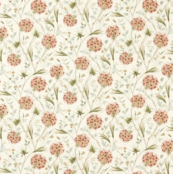 Zoffany Curtain Fabric 'WALLICH' 3.9 METRES RUSSET/OLIVE - Linen Blend — 第 1/4 张图片