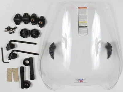 National Cycle дефлекторный экран DX для 7/8 дюйма Руль - 15,5 дюйма - Прозрачный - Изображение 1 из 3