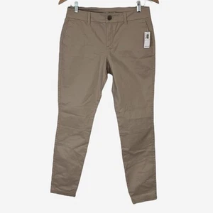 Pantaloni kaki Old Navy donna 4 skinny caviglia marrone misto cotone casual classici nuovi - Foto 1 di 7