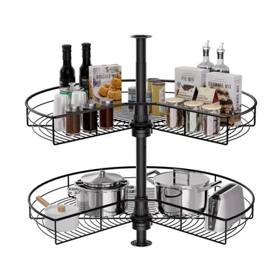 Corner Cabinet Lazy Susan, Kitchen Corner Cabinet Organizer with 360° Rotatin... - Image 1 of 4