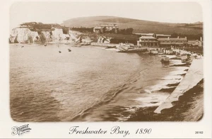 (cb19) Freshwater Bay 1890 Repro - Isle of Wight Postcard - Picture 1 of 2