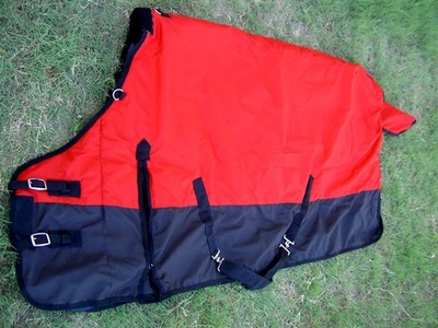 82 800D TURNOUT IMPERMEABLE INVIERNO CABALLO MANTA ALFOMBRA PESO PESADO Rojo 5903 Foto 1 de 4