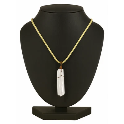 Collar Reiki Cristal Curativo Colgante Escolecita Natural 8g 7x2cm Foto 1 de 4