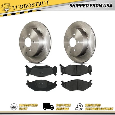 Kit de pastillas de freno y rotores nuevos centrados delanteros originales para Chrysler Daytona 1991 1992 Foto 1 de 4