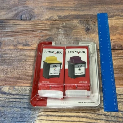 Genuine Lexmark 20 /70 Color & Black Inkjet Printer Cartridges NEW 2002 - Image 1 of 4