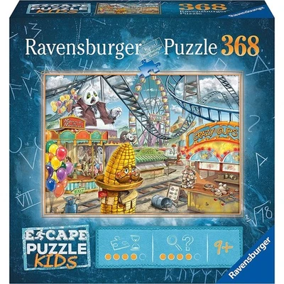 Rompecabezas Ravensburger Escape Kids - Parque de atracciones difícil 368 piezas 27x20 Foto 1 de 3