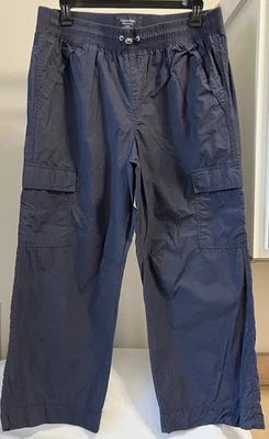 Pantalones cargo de tiro alto para mujer Calvin Klein Performance talla grande azul elástico Foto 1 de 4