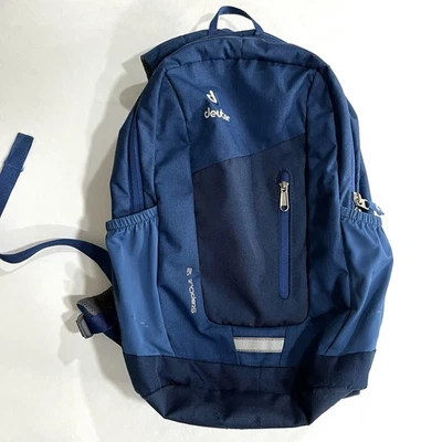 deuter StepOut 12 Backpack Blue Hiking Airstripes Day pack German 2 Water Bottle - Image 1 of 4