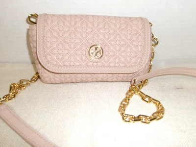 MINI BANDOLERA ACOLCHADA TORY BURCH RUBOR ROSA CADENA DETALLE CORREA Foto 1 de 4