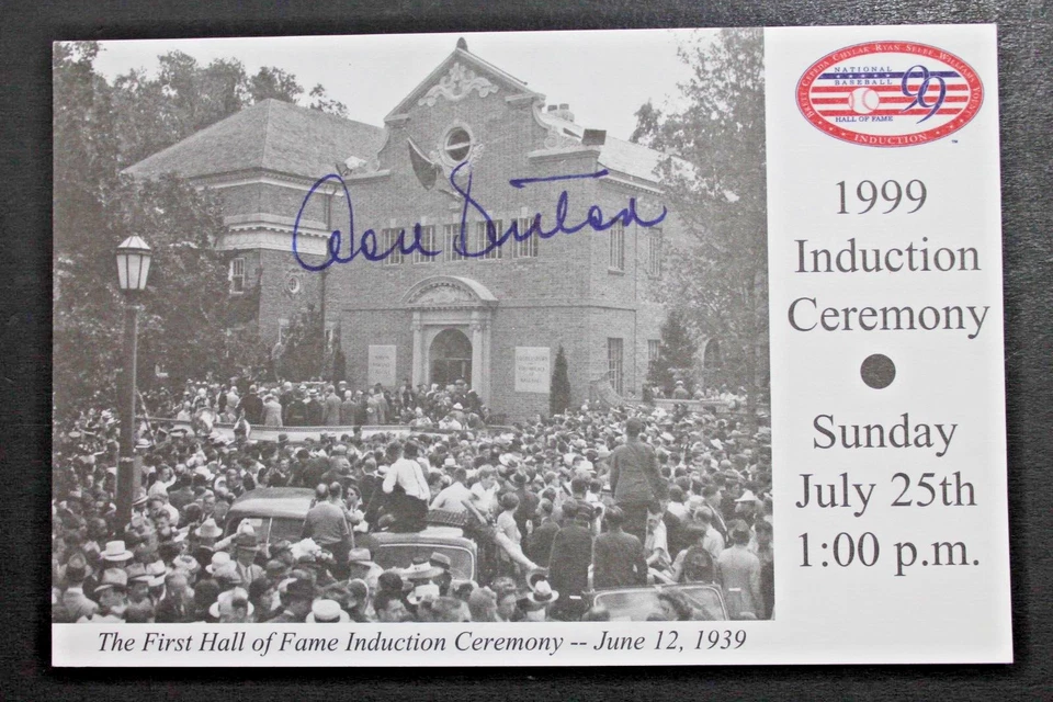 Don Sutton (d.2021) Dodgers Astros Autographed HOF Induction Postcard JSA - Image 1 of 4