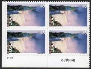 C133 48c Niagara Falls air mail plate block MNH - Picture 1 of 1