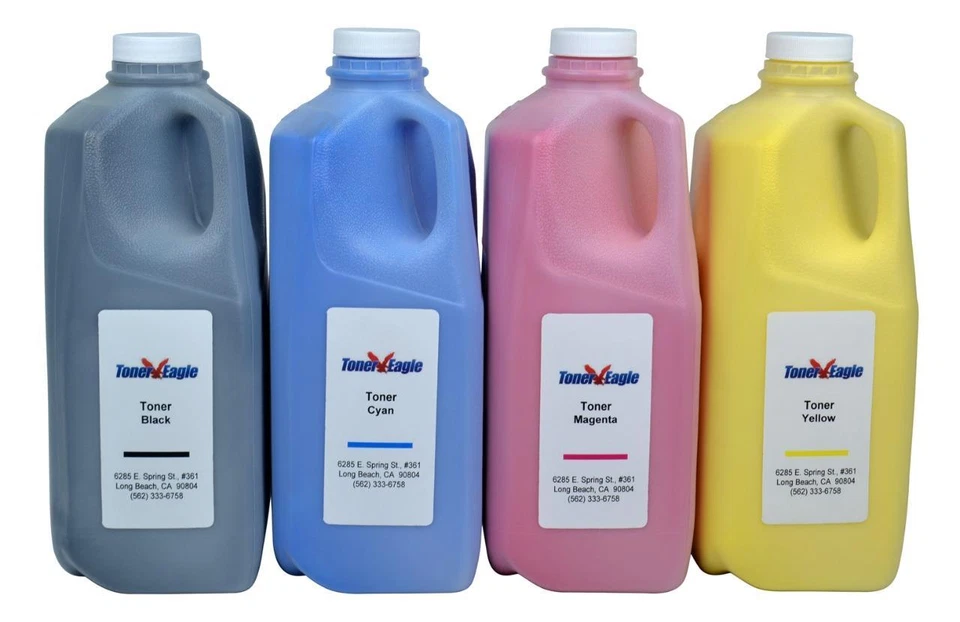 4-Bulk Toner Refill for Ricoh 406044 406046 406047 406048 +Chips - Image 1 of 1