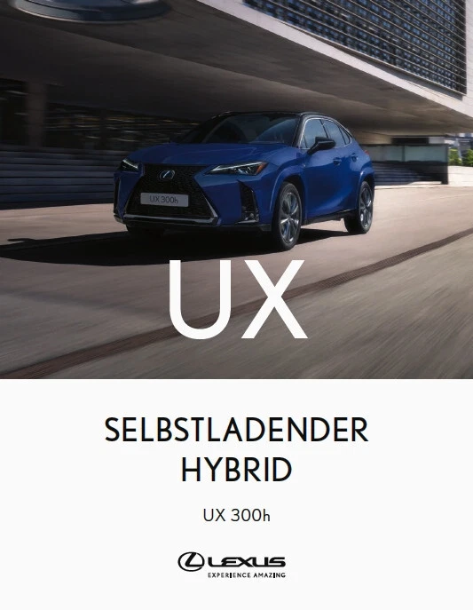 2025 MY Lexus UX 06 / 2024  brochure catalogue German 56 p. - Immagine 1 di 1