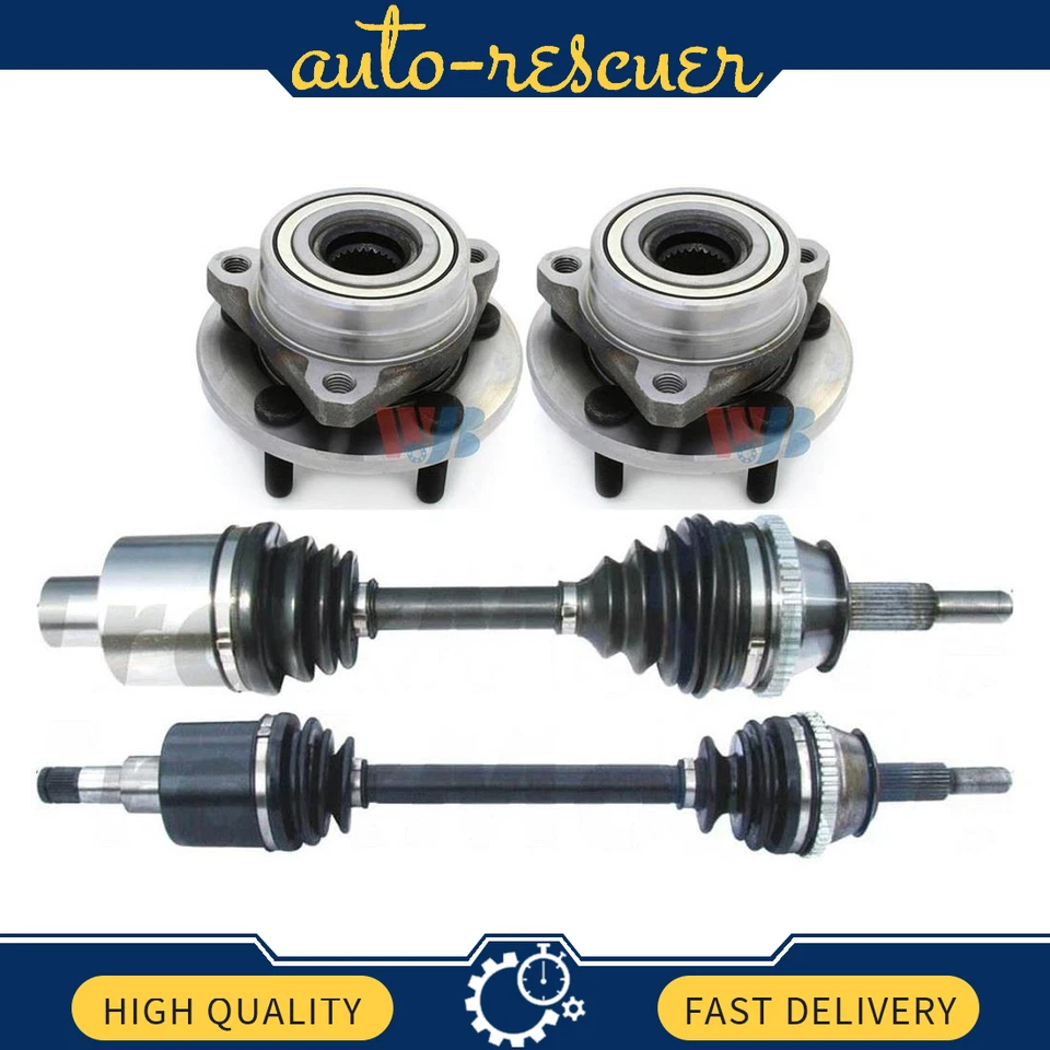4x cojinete de cubo de rueda eje delantero CV para Ford Taurus 1996-2002 2003 2004 2005 Foto 1 de 4