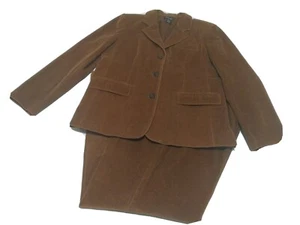 Chaqueta De Colección Rafaella Marrón Oscuro Elastizada Pana 12, Pantalones 16 - Imagen 1 de 12