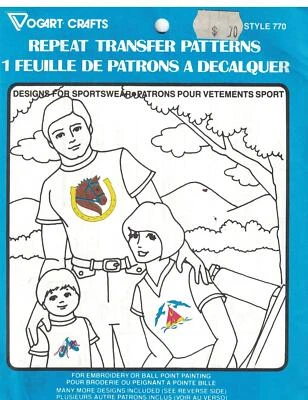 770 Vogart Embroidery Hot Iron Transfer Sports Designs Skiing Sailing Trophy oop - Image 1 of 2