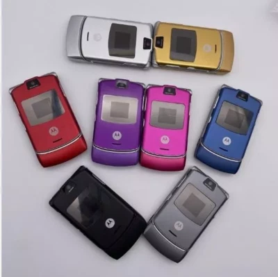 Разблокированный ПОПУЛЯРНЫЙ мобильный телефон Motorola RAZR V3 разблокированный раскладной GSM Bluetooth MP4 видео - Изображение 1 из 4
