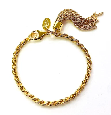 Pulsera HSN Bellezza Bronce Cuerda Eslabón Borla 7-1/4" Foto 1 de 4