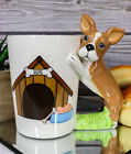 Adorable French Bulldog Frenchies With Bone Kennel 12oz Ceramic Mug Coffee Cup