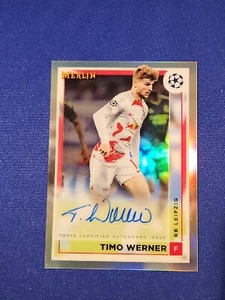 TIMO WERNER 2022-23 Topps MERLIN CROMO *rifrattore automatico* #ac-tw rb Lipsia - Foto 1 di 6