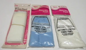 RARO NUEVO De Colección Talon Dritz ELASTIZADO Tela Nylon PANEL DE MATERNIDAD Azul Blanco Lote - Imagen 1 de 9