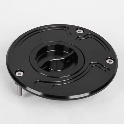 CNC Keyless Fuel Gas Tank Cap For Kawasaki Z1000 Z750 ZRX 1200 ZX-10R ZX-6R US Foto 1 de 4