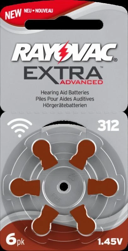 Rayovac Extra Advanced 312 Hearing Aid Battery- 60 Pieces