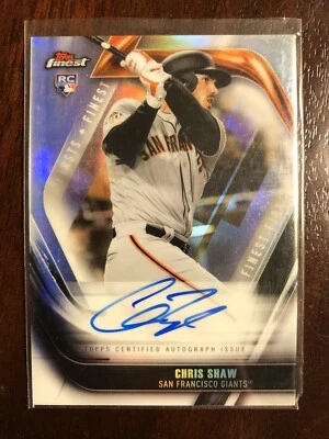 CHRIS SHAW 2019 TOPPS FINEST FIRSTS AUTO FFA-CS GIANTS RC  - Image 1 of 2