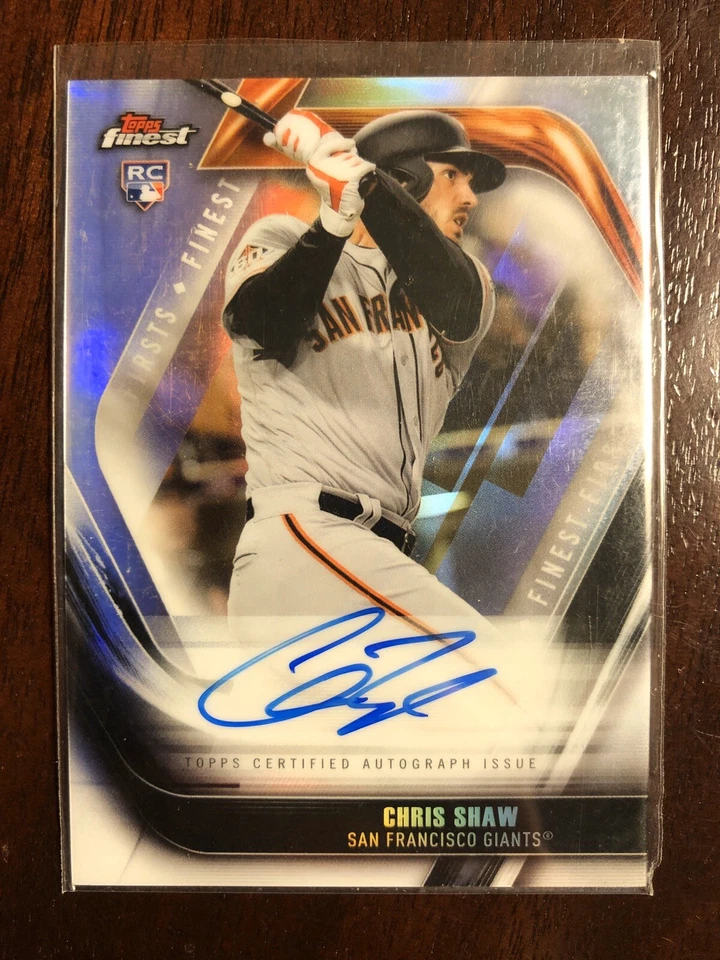 CHRIS SHAW 2019 TOPPS FINEST FIRSTS AUTO FFA-CS GIANTS RC  - Image 1 of 2
