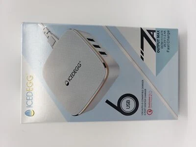 USB QUALCOMM 2.0 Quick World Travel Charger 35W 6-Port 75% Fast Charging Station - Image 1 of 4