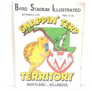 September 8, 1979 Maryland vs. Villanova Byrd Stadium NCAA Football Program