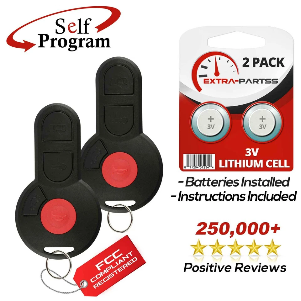 2 Remote Key Fob for 1998 1999 2000 2001 Volkswagen Golf Cabrio Jetta MK3 Corrad - Image 1 of 1