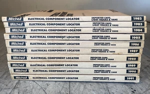 Mitchell Electrical Component Locator Book - Set of 10 - 1982 to 1991 - Used - - Picture 1 of 11
