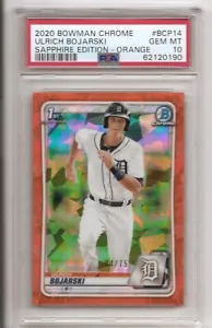 2020 Bowman Chrome Sapphire Ulrich Bojarski Orange Refractor /75 PSA 10 Gem Mint - Picture 1 of 2