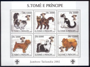 St Thomas & Prince Is. - 2003 MNH sheet of 6 cat stamps #1501 cv $ 9.50 - Picture 1 of 1